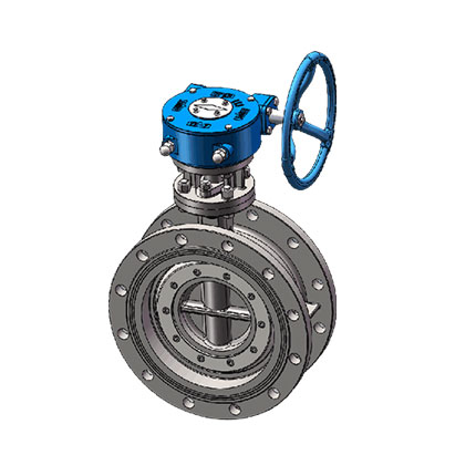DN50-DN300 Double flange type Metal to Metal Butterfly Valve