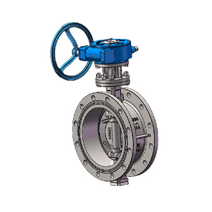 DN50-DN300 Double flange type Metal to Metal Butterfly Valve